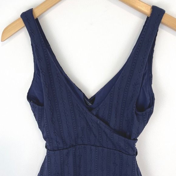Andie The Belmar One Piece Swimsuit In Navy Eyelet Size Small New - Picture 11 of 14